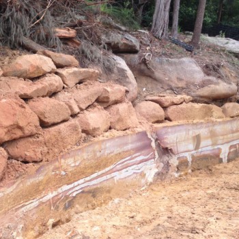 Sandstone Retaining Wall